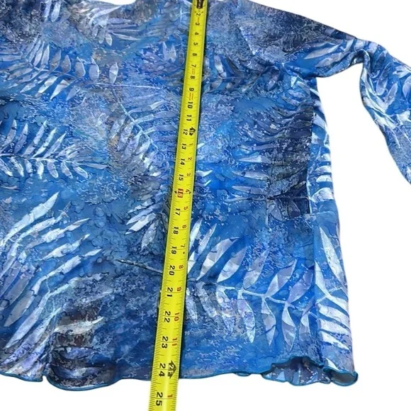 Silk Open front sheer cardigan,silk by Simply silk,ruffle hem,feminine,romantic - Picture 12 of 12